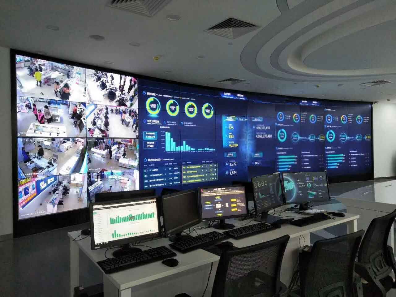 监控中心大屏显示系统效果图
